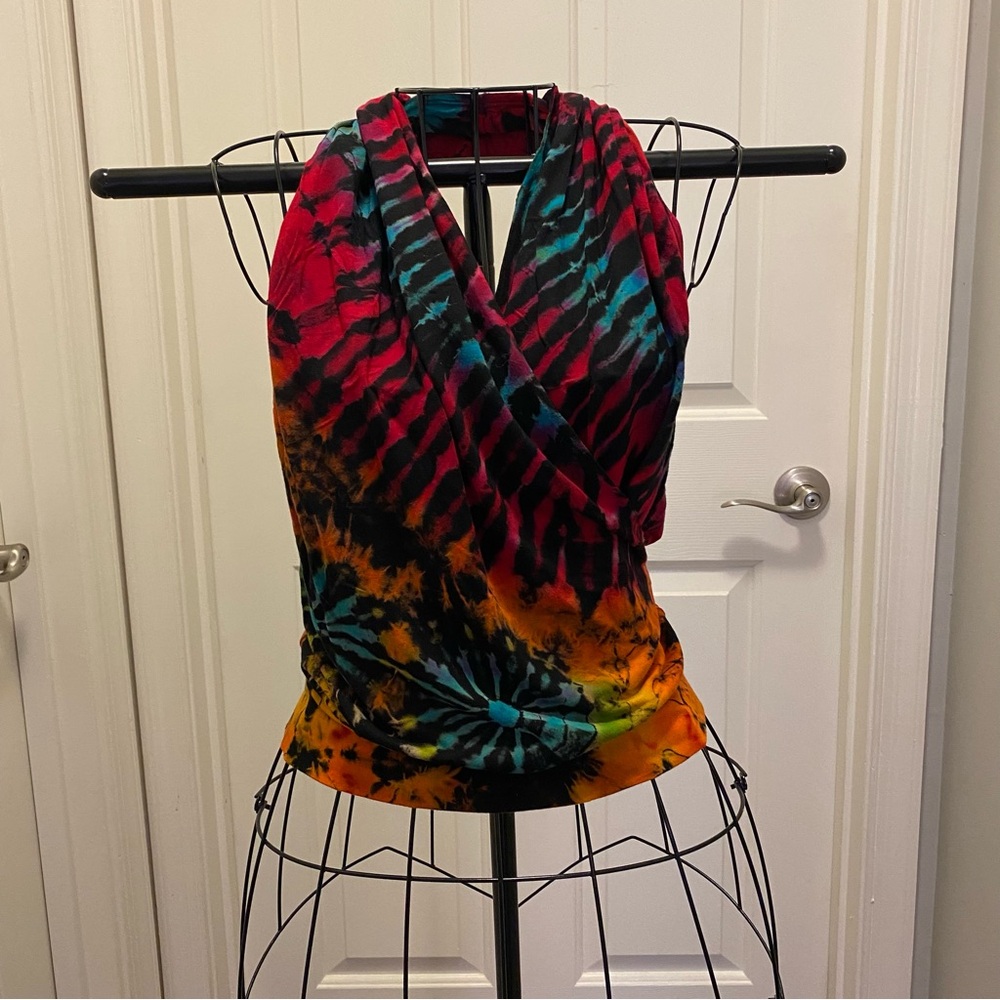 Vibrant Tie-Dye Women's Halter Top